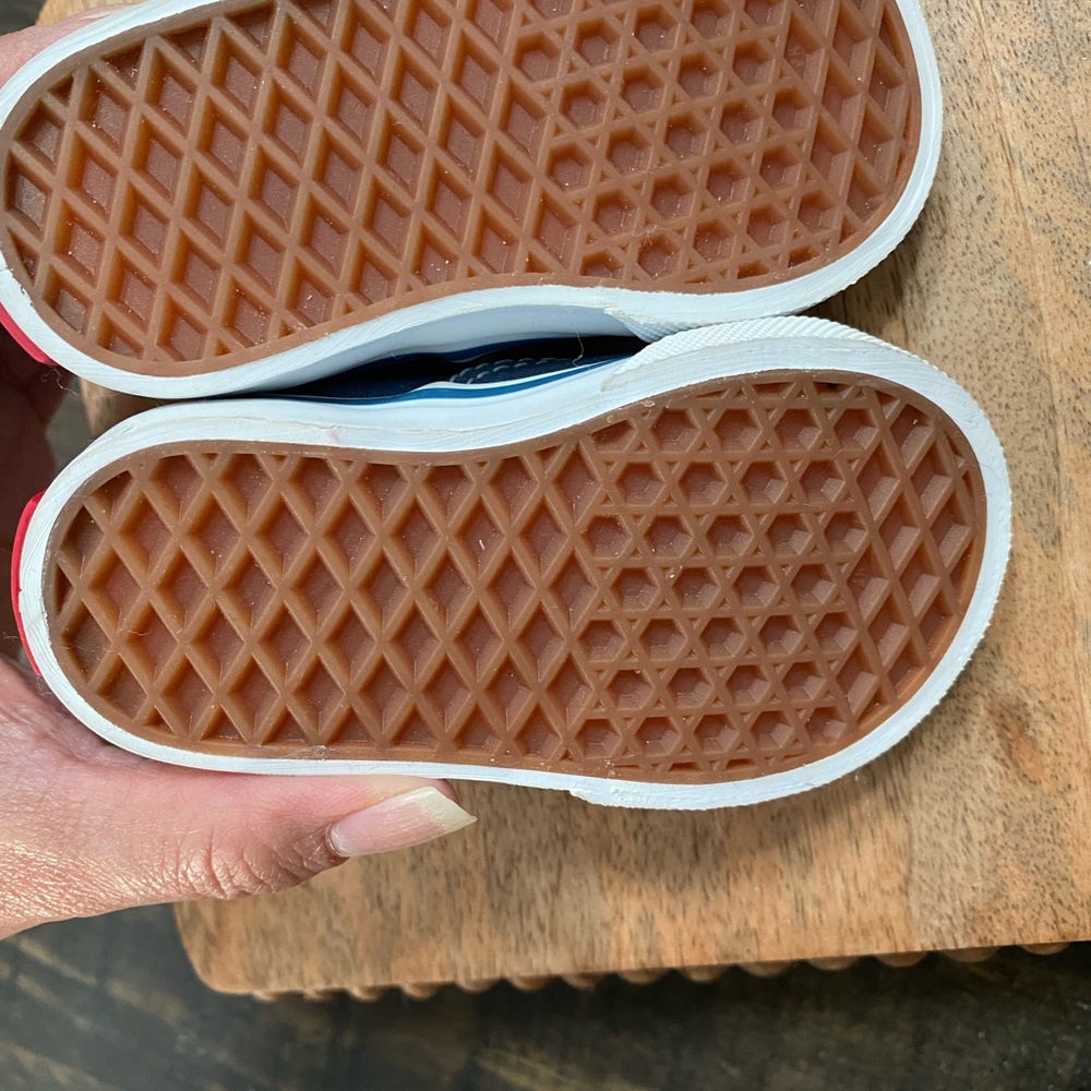 Vans Baby Toddler Authentic Blue and White Sneakers Classic Canvas Design - Picture 11 of 11